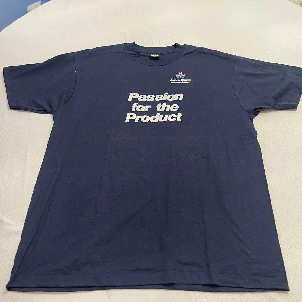 Screen Stars Best Amoco VTG Navy Blue Single Stitch T-Shirt Size XL